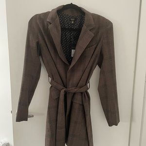 Brown Plaid AFRM Blazer